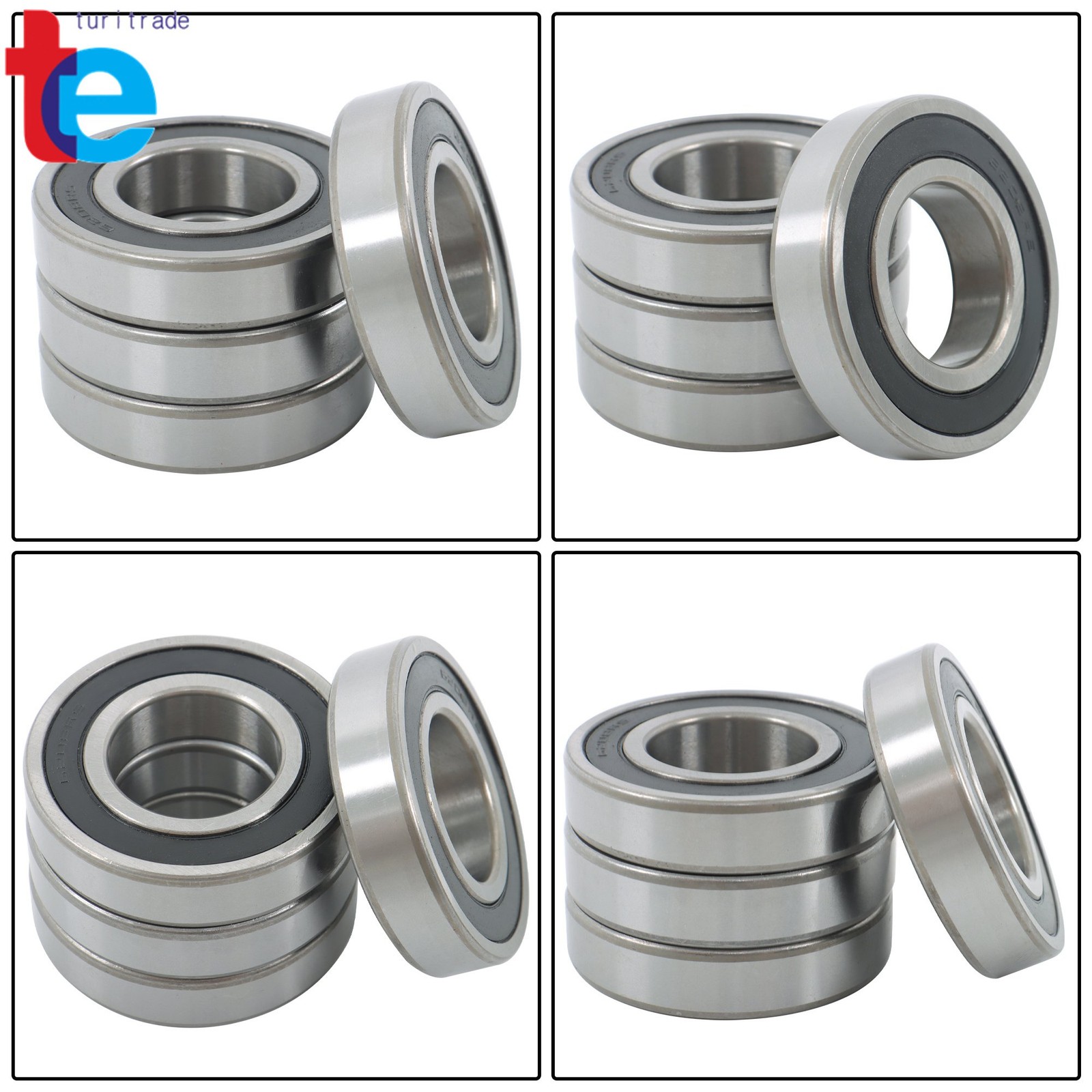 4pcs 6208-2RS Sealed Ball Bearings 40*80*18mm Double Sealed