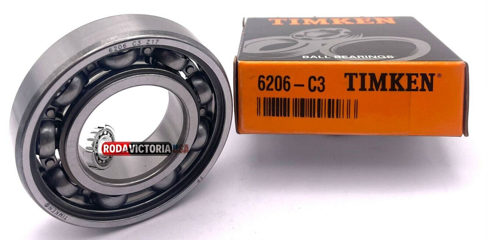 TIMKEN 6206 C3 Ball Bearing 30x62x16 (mm) No Seals/Shields, Open Type