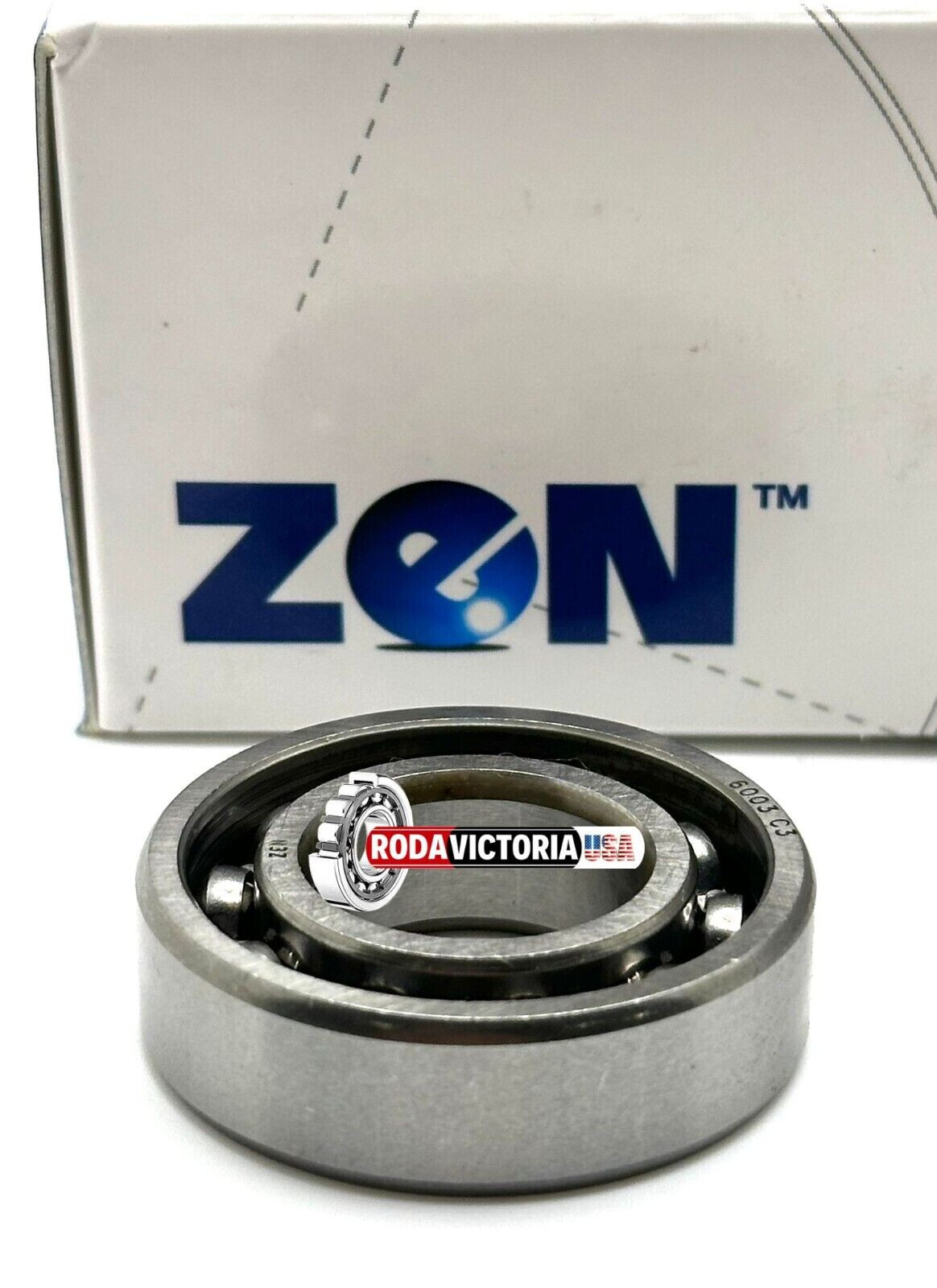 ZEN 6003 DEEP GROOVE BALL BEARING, OPEN TYPE, NO SEALS 17x35x10mm