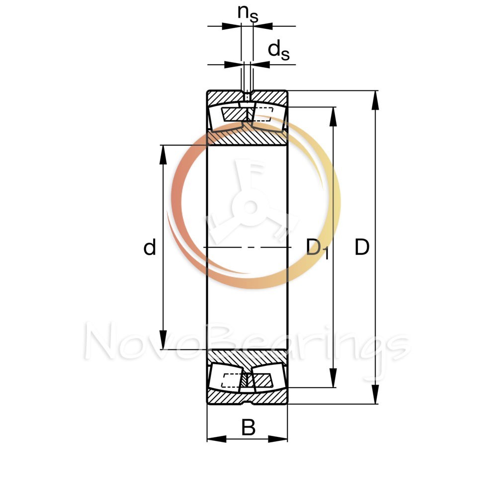 22314EMW33 Double Row Spherical Roller Bearing 70x150x51 mm. by NTN brand
