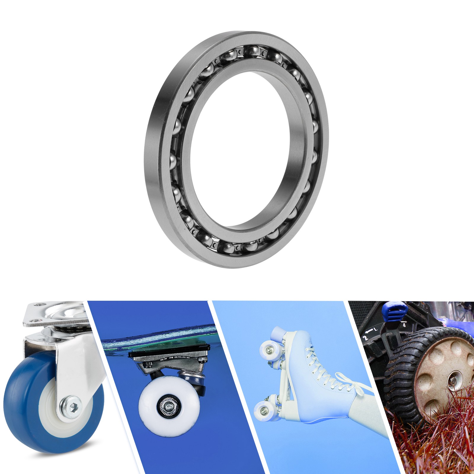 16020 Deep Groove Ball Bearings 100x150x16mm 1 Pcs Silver Tone
