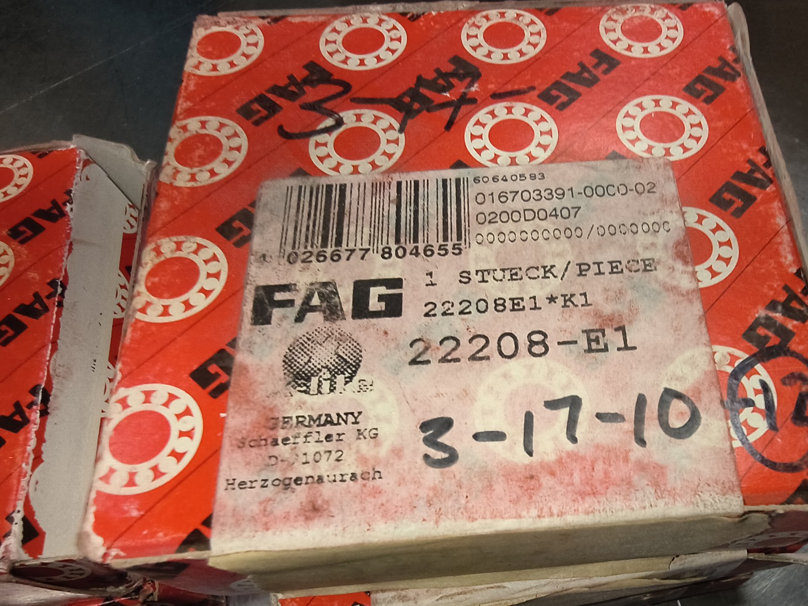FAG 22208-E1-XL-C3 Spherical Bearing Double Row 40mm Bore 80mm OD 23mm W