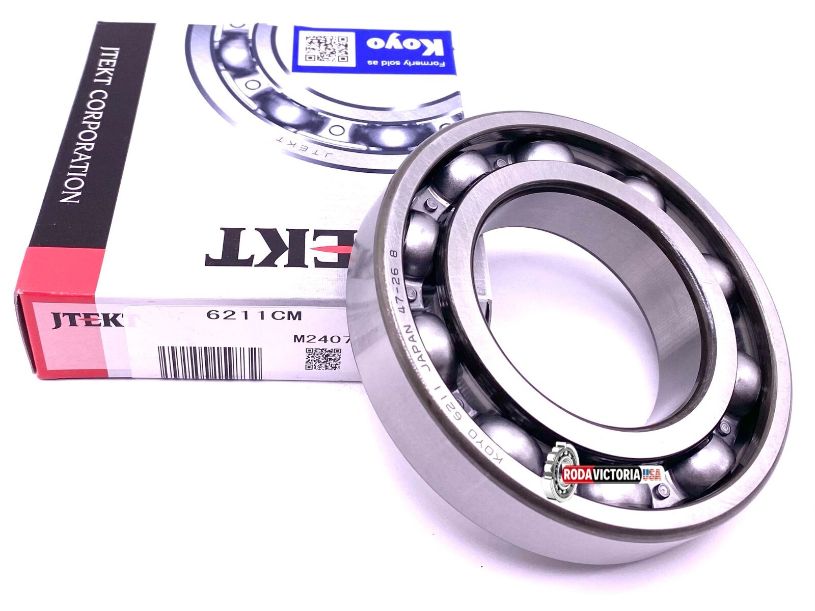 KOYO Japan 6211 Deep Groove Ball Bearing, OPEN Type, No Seals 55x100x21 mm
