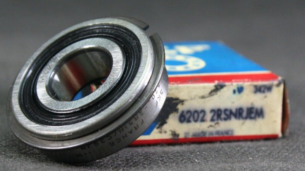 One (1) SKF 6202 2RSNRJEM Deep Groove Bearing 15MM ID 6202 2RS1N/C3GJN France