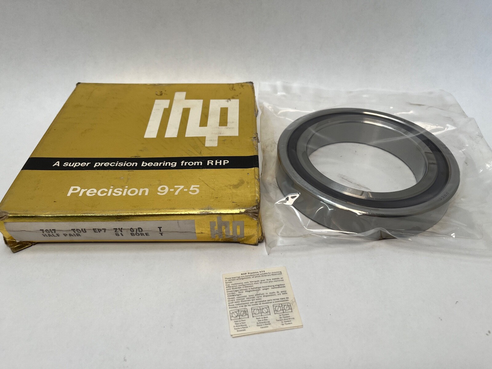 RHP 7017TDULP4-1/2PR Bearing 85x130x22mm 7017-T-DUL-P4 7017TDUEP7 England