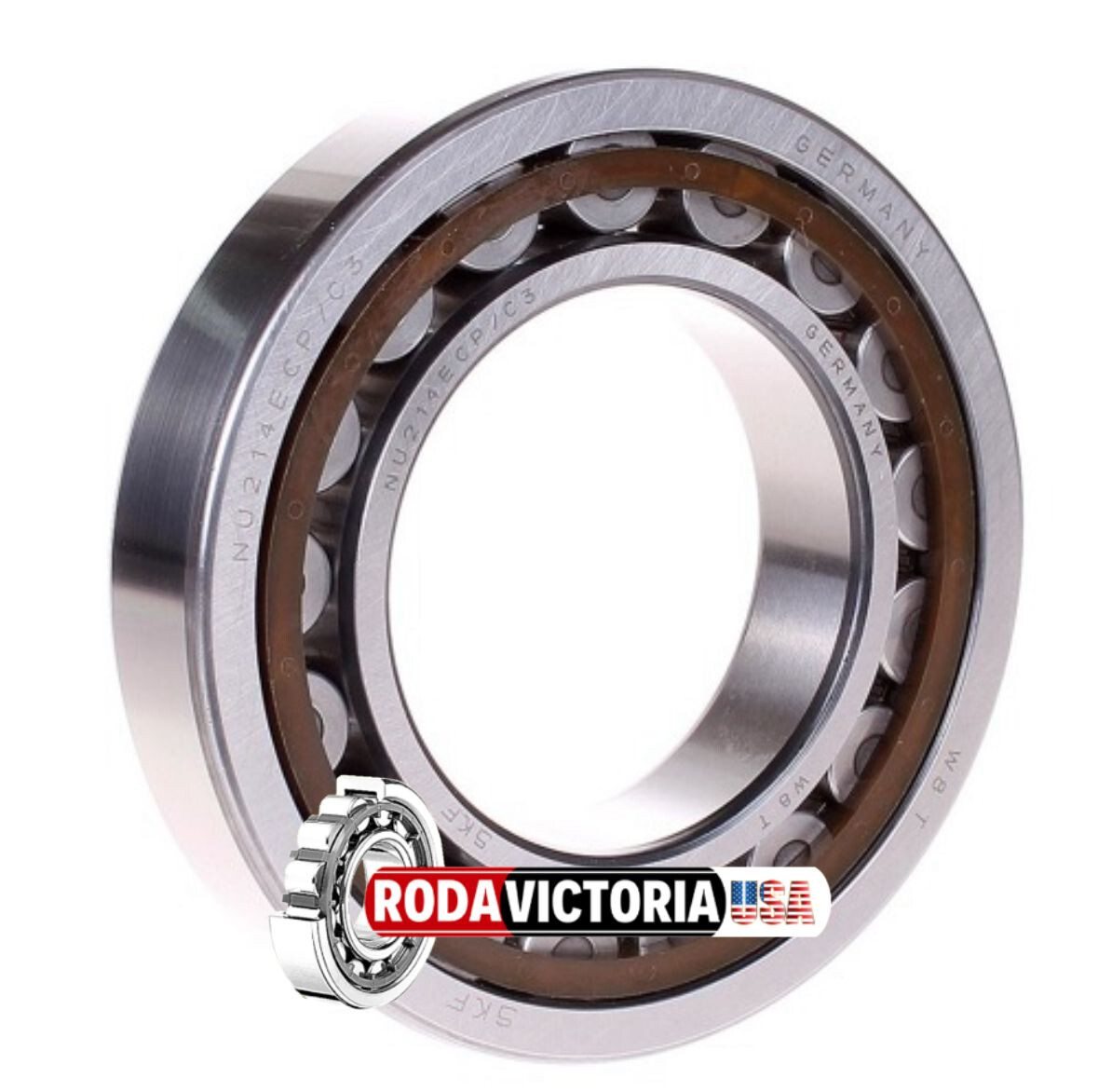 SKF GERMANY NU214 ECP C3 CYLINDRICAL ROLLER BEARING 70x125x24mm SKF