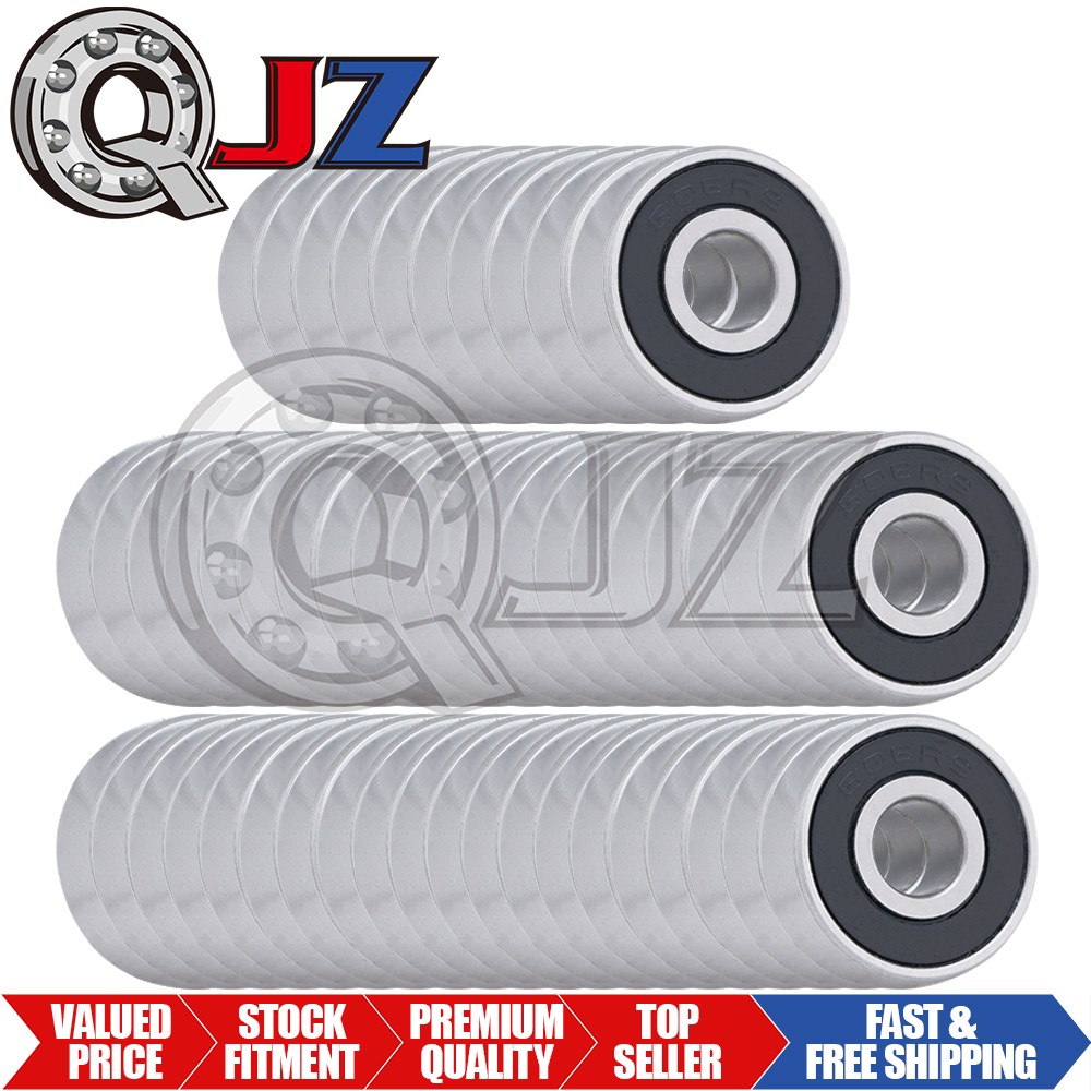 [Qty.50] 606-2RS Miniature Ball Bearing [6 mm ID x 17 mm OD x 6 mm W]