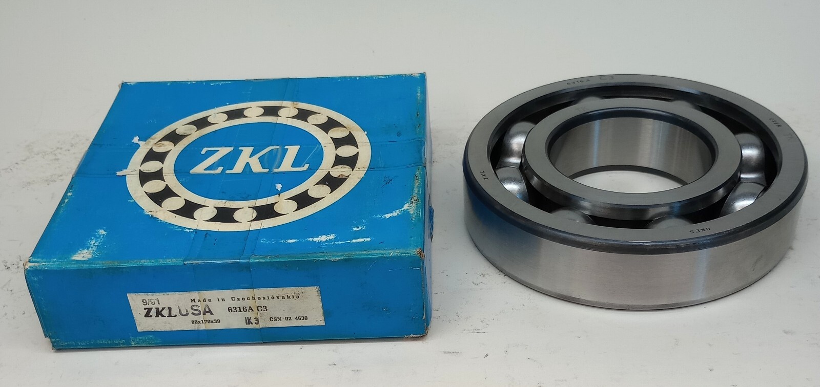 ZKL 6316A C3 Ball Bearing Deep Groove 80mm ID X 170mm OD X 39mm W