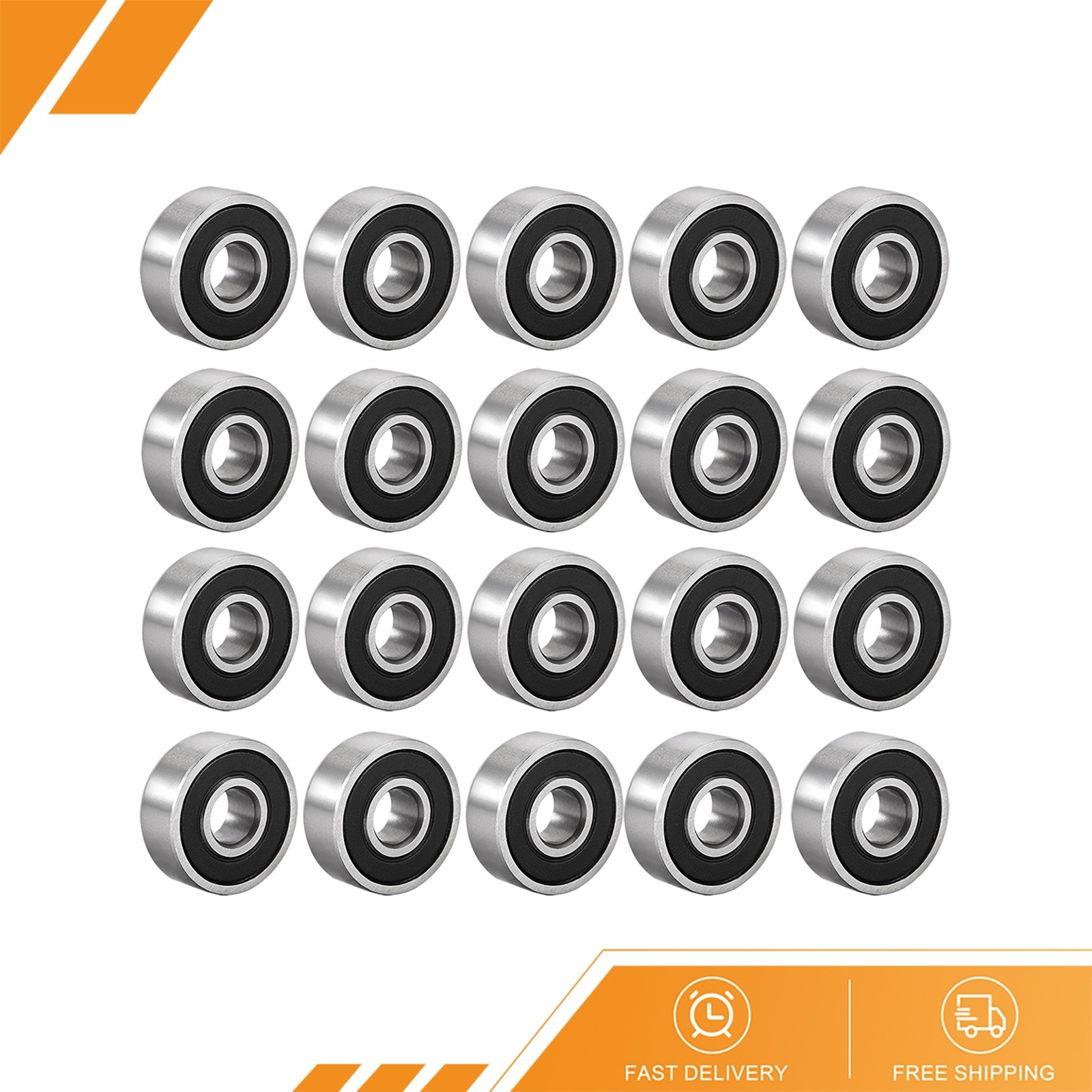 20pcs – 606-2RS Ball Bearings Double Sealed 6mmx17mmx6mm High Carbon Steel Z1
