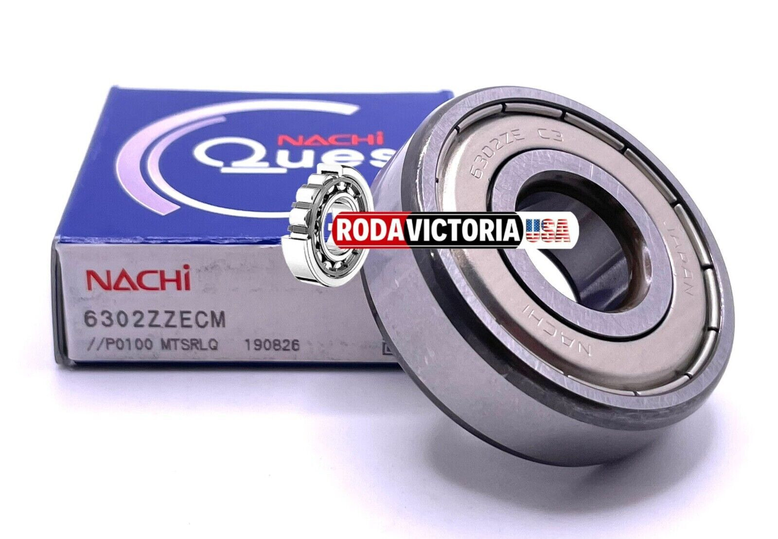 NACHI 6302 ZZ CM DEEP GROOVE BALL BEARING, METAL SHIELDED 15x42x13mm