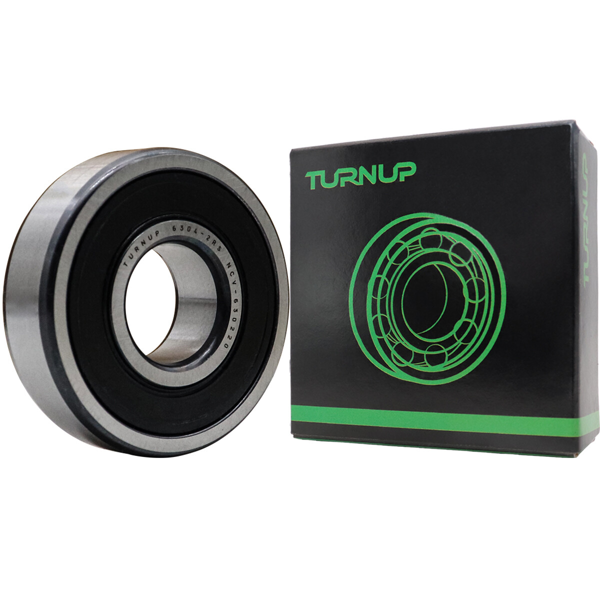 (2 PACK) USA TURNUP 6304-2RS 20X52X15MM Double Rubber Seal Ball Bearings