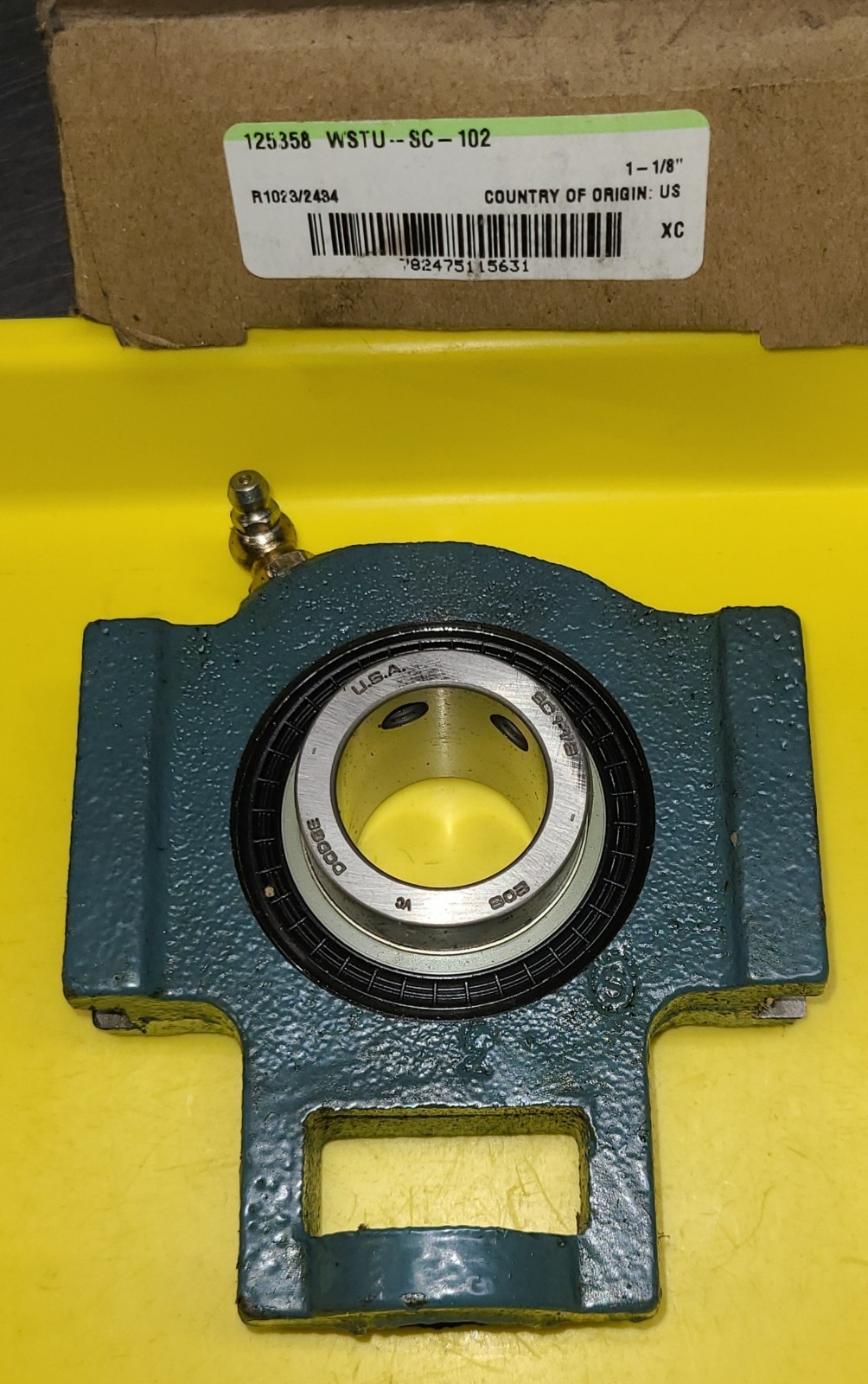 Dodge 125358 WSTU-SC-102 Wide Slot Take-Up Ball Bearing Unit, 1-1/8 in Bore