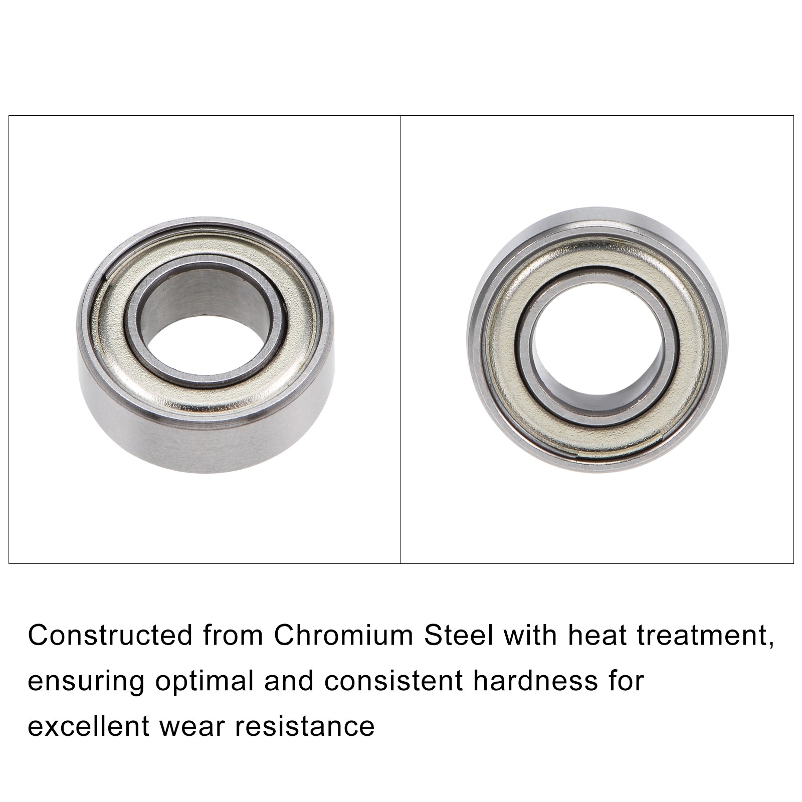 Bearings (R188ZZ, 1/4×1/2×3/16″) 10Pcs, Chromium Steel Double Shielded