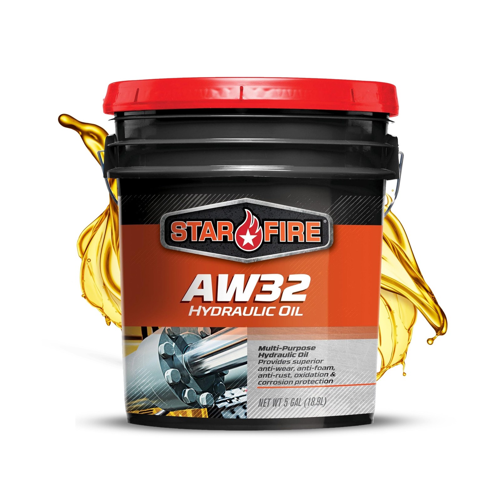 AW32 Anti-Wear Hydraulic Oil for Industrial/Mobile Equipment 5-Gal