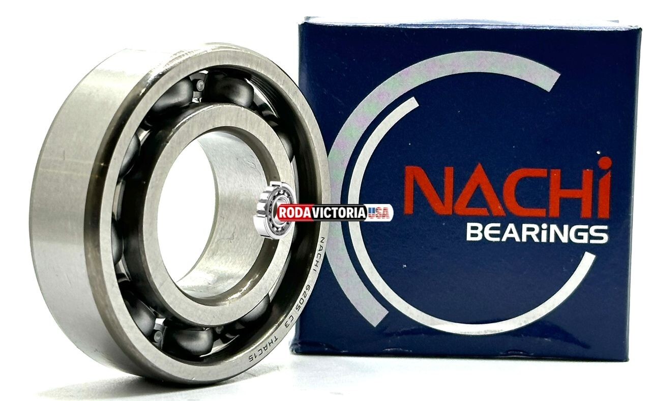 NACHI 6205 CM DEEP GROOVE BALL BEARING. OPEN TYPE, NO SEALS 25x52x15 mm