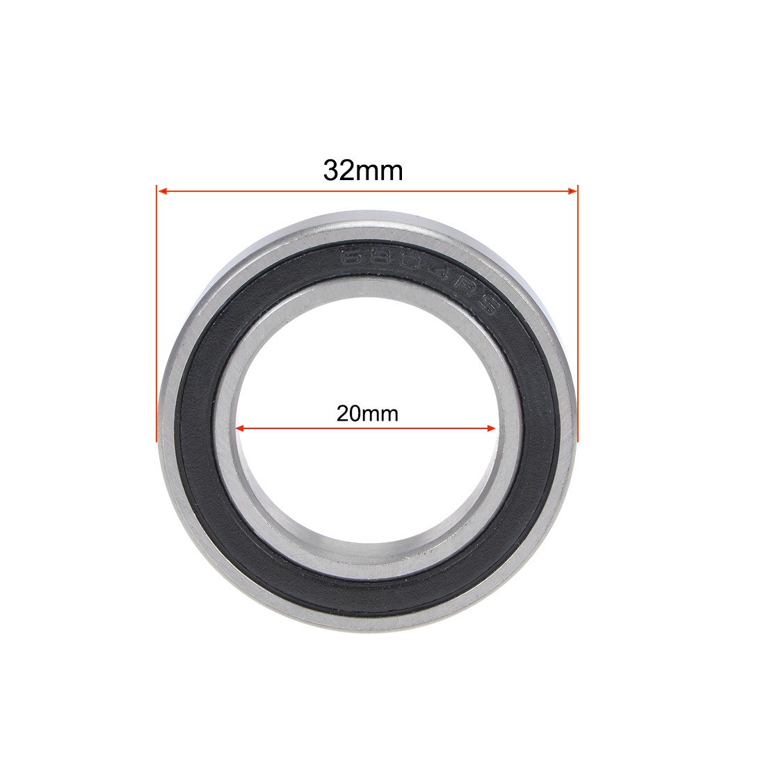 10pcs 6804-2RS Deep Groove Ball Bearings 20x32x7mm Double Sealed Chrome Steel P6