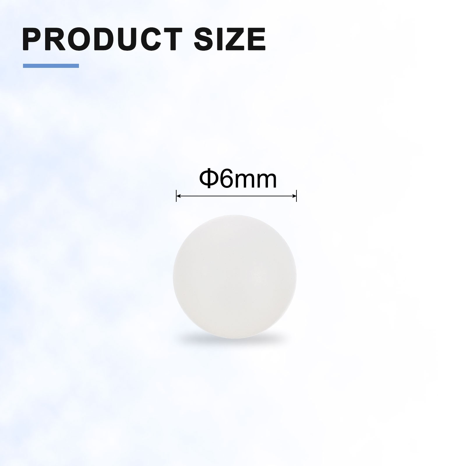 100pcs PP 6mm Plastic Balls for Solid White Bearings