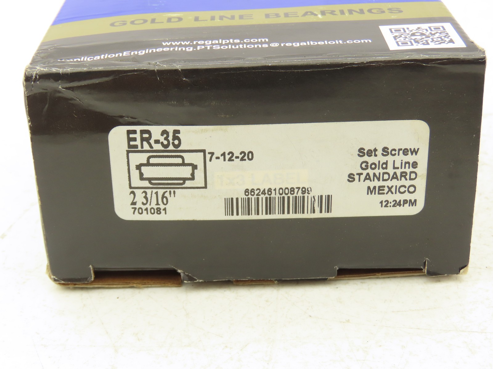Seal Master ER-35 Ball Insert Bearing 2-3/16″ Bore x 3.937″ OD x 2.188 Width
