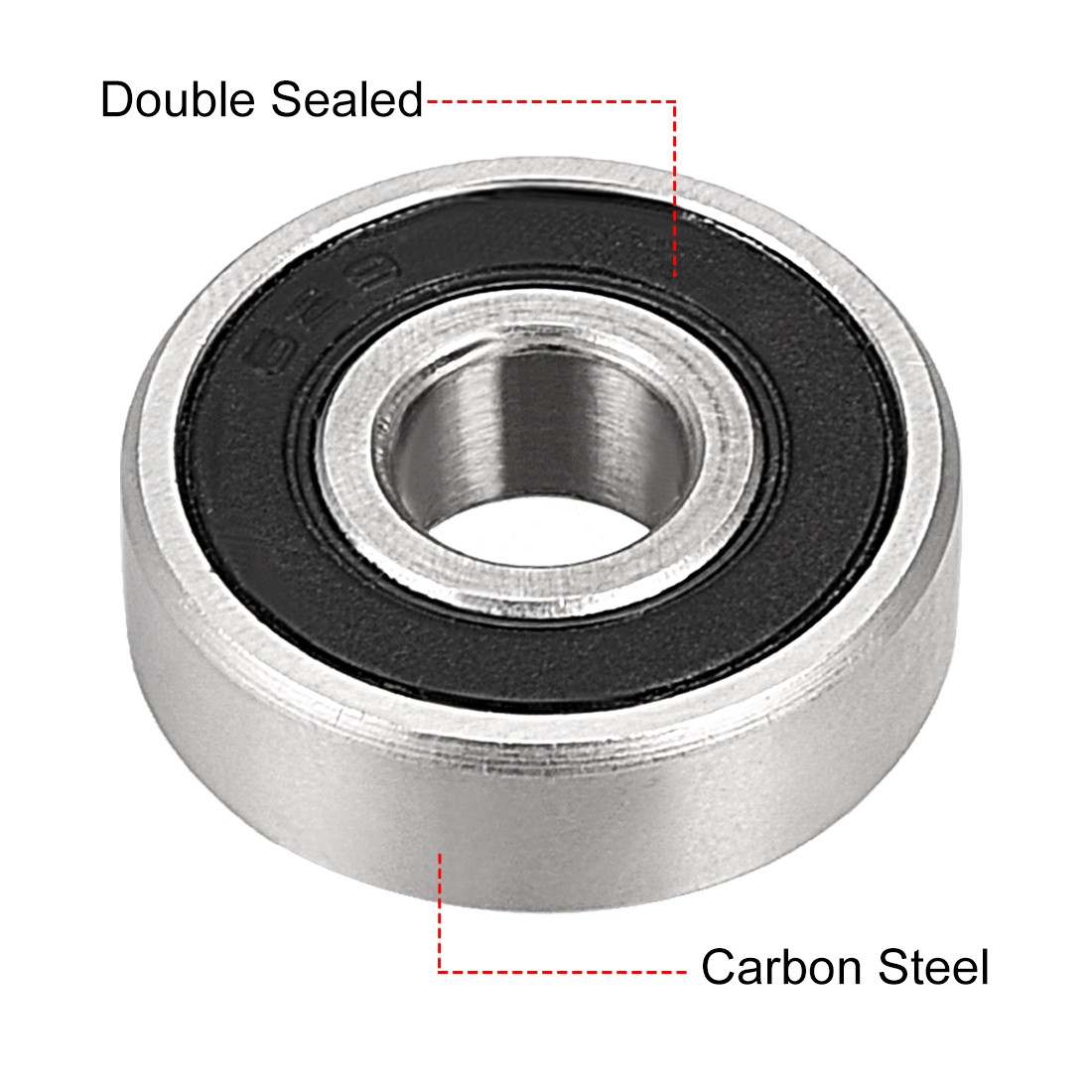 10Pcs 9x26x8mm Double Sealed 629-2RS Deep Groove Ball Bearing Carbon Steel