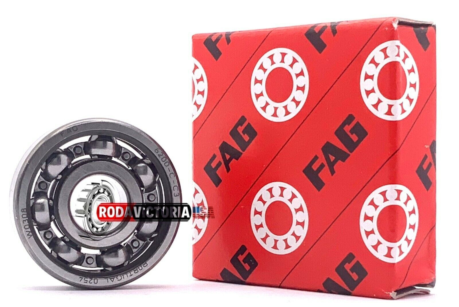 FAG 6200 DEEP GROOVE BALL BEARING, OPEN, NO SEALS 10x30x9 mm