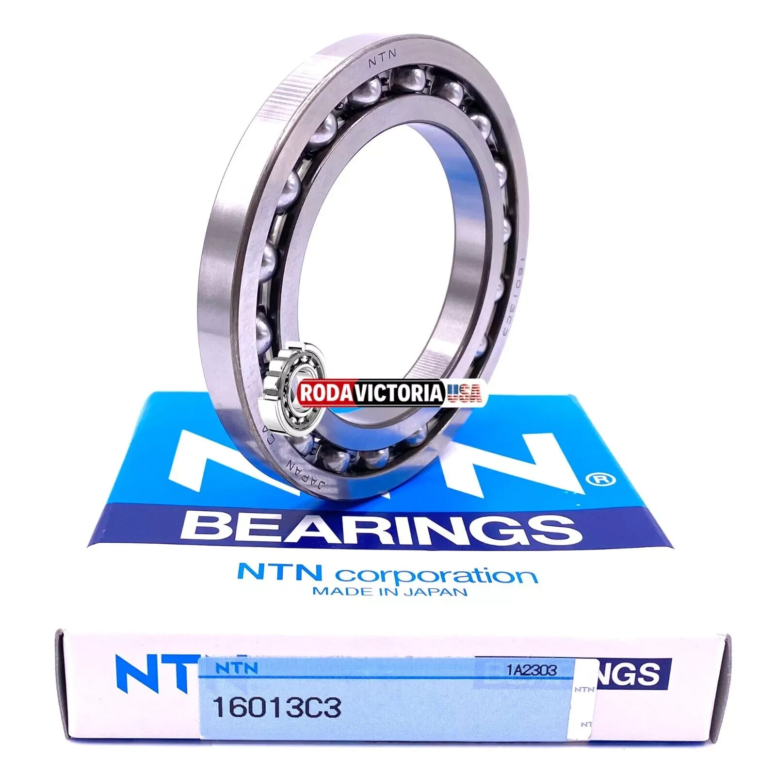 NTN Japan 16013 C3 Deep Groove Ball Bearing, Open Type, No Seals 65x100x11 mm