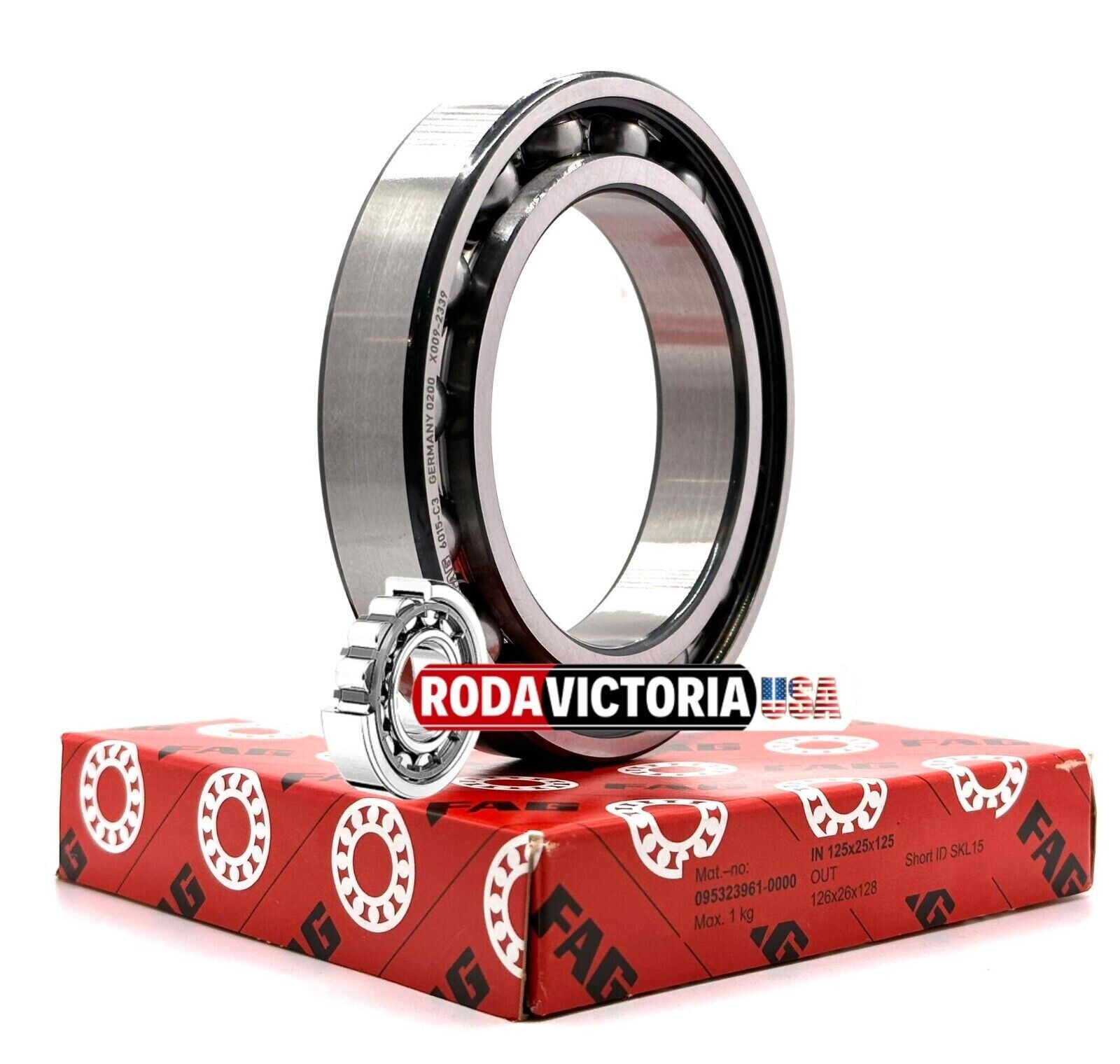 FAG 6015 C4 DEEP GROOVE BALL BEARING, OPEN, NO SEALS 75x115x20mm