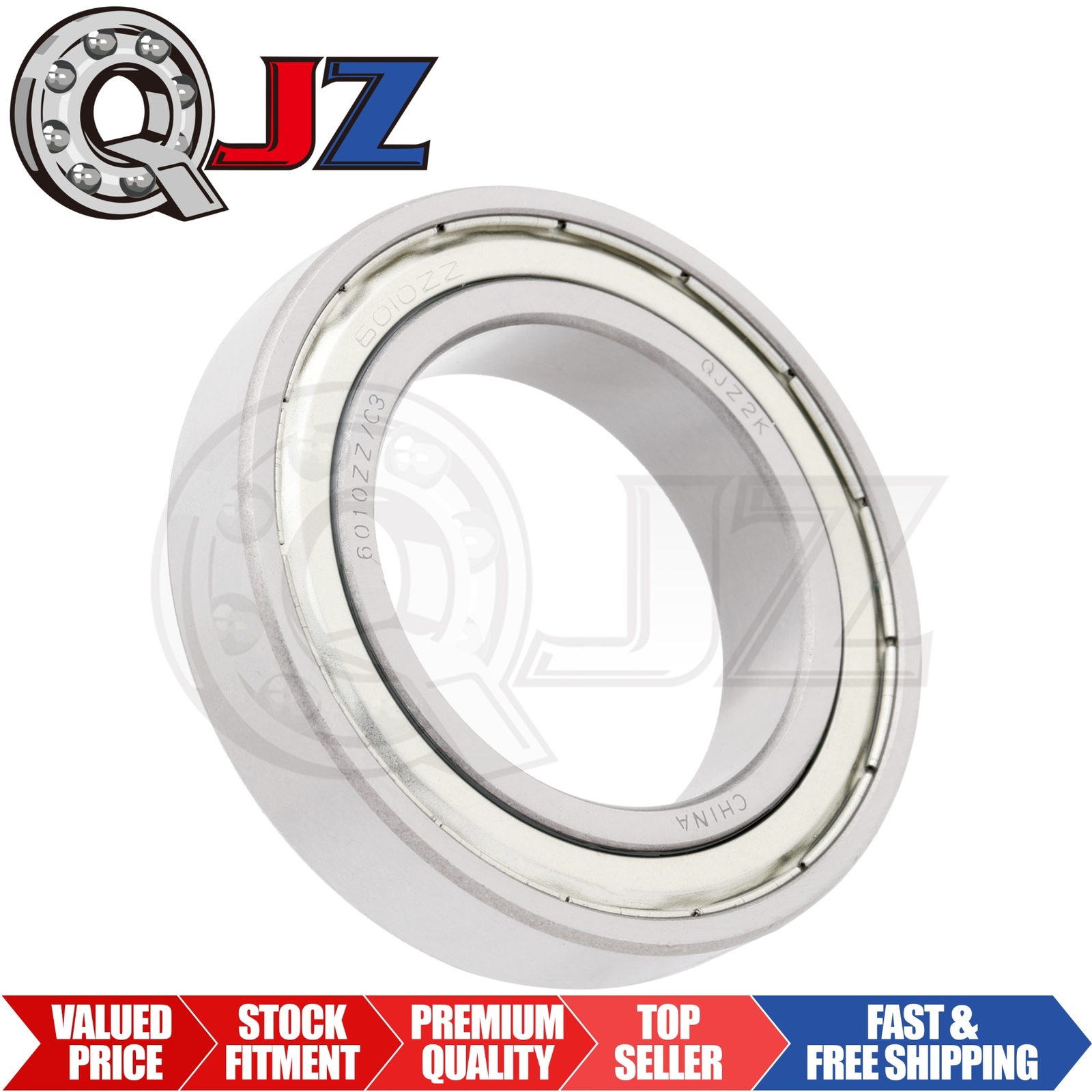 [Qty.1] New 6010-ZZ Radial/Deep Groove Ball Bearing [50mm ID x 80mm OD x 16mm W]