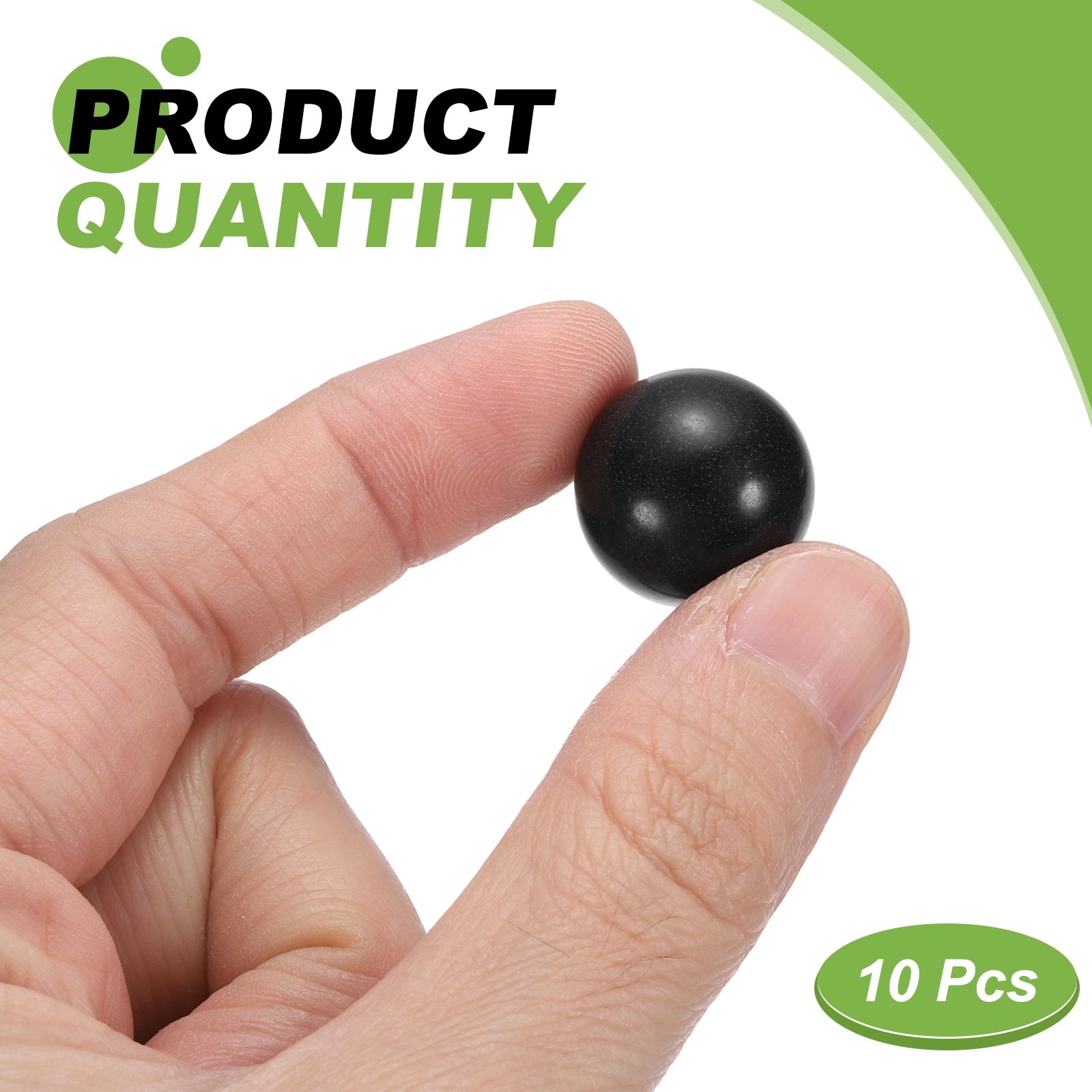 10pcs POM Plastic Bearing Balls G2 11/16″(17.3mm) Solid Plastic Balls Black