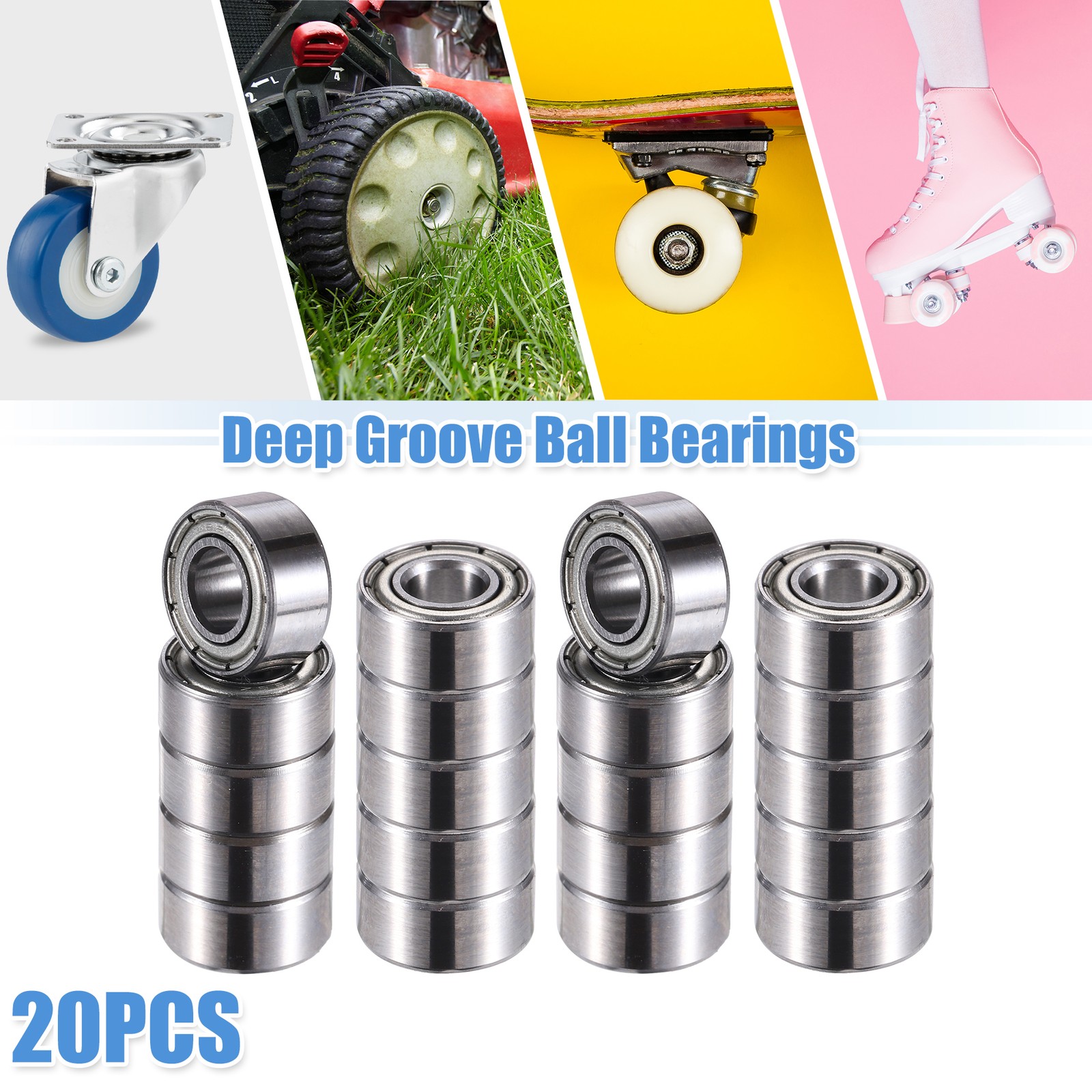 20pcs 685ZZ 5x11x5mm Double Metal Shield Single Row Deep Groove Ball Bearings