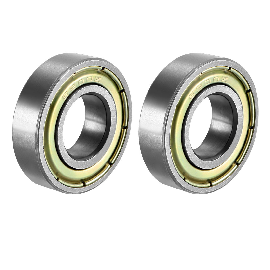 2pcs Deep Groove Ball Bearing 6900ZZ Double Shield 10x22x6mm High Carbon Steel