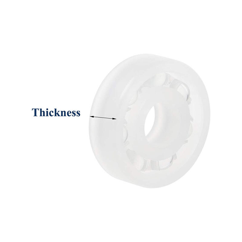 PP Plastic Bearing Glass Balls Corrosion Resistant ID 3~9mm OD 9~26mm W 3/4/68mm