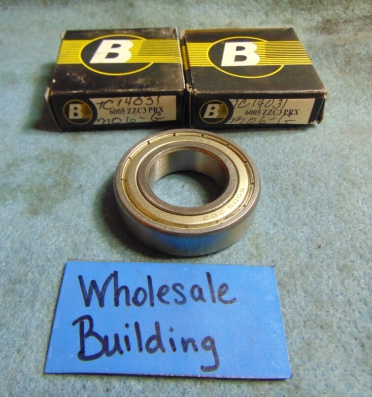 BEARINGS LIMITED 6005 ZZC3 PRX SHIELDED BALL BEARING, 25 X 47 X 12 MM *LOT OF 2*