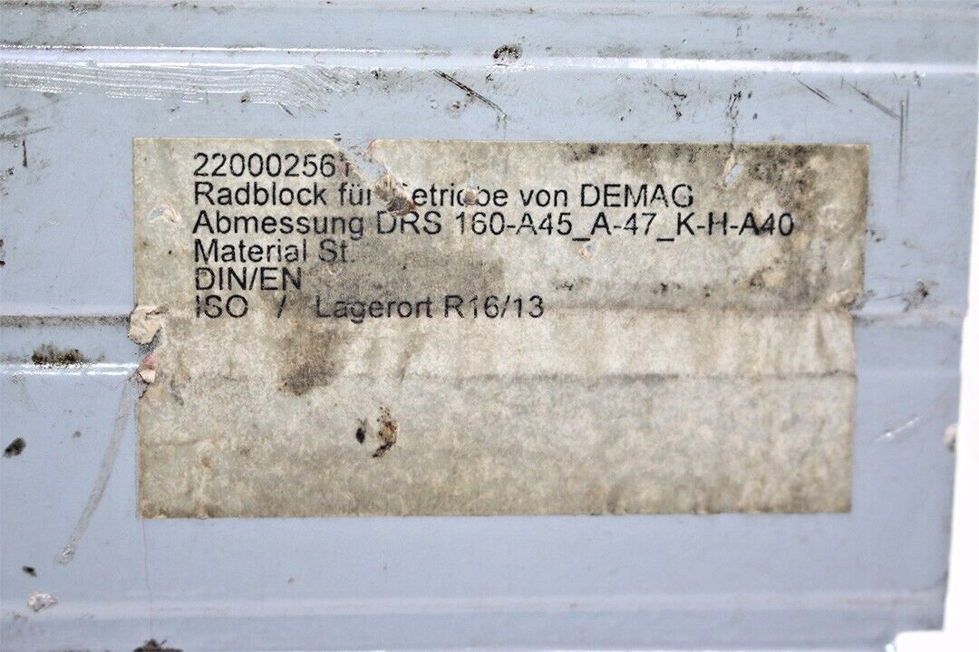 DEMAG DRS 160-A45-A-47-K-H-A40 wheel block system