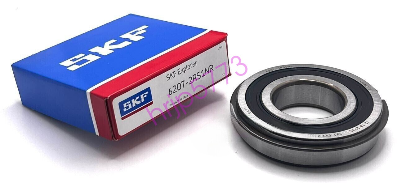 NEW SKF 6207 2RS1 NR SEALED BALL BEARING+ SNAP RING 35x72x17mm