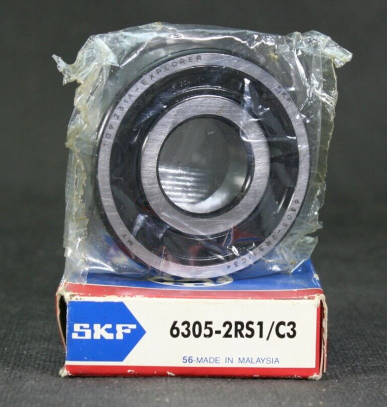One (1) SKF 6305-2RS1/C3 Deep Groove Bearing 25MM ID Malaysia NEW
