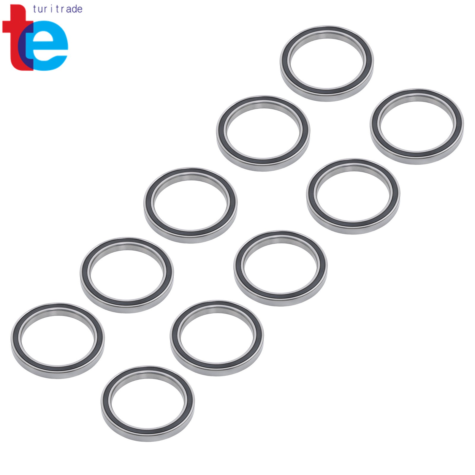 10pcs 6810-2RS Sealed Ball Bearings 50x65x7mm Pre-Lubricated Industrial