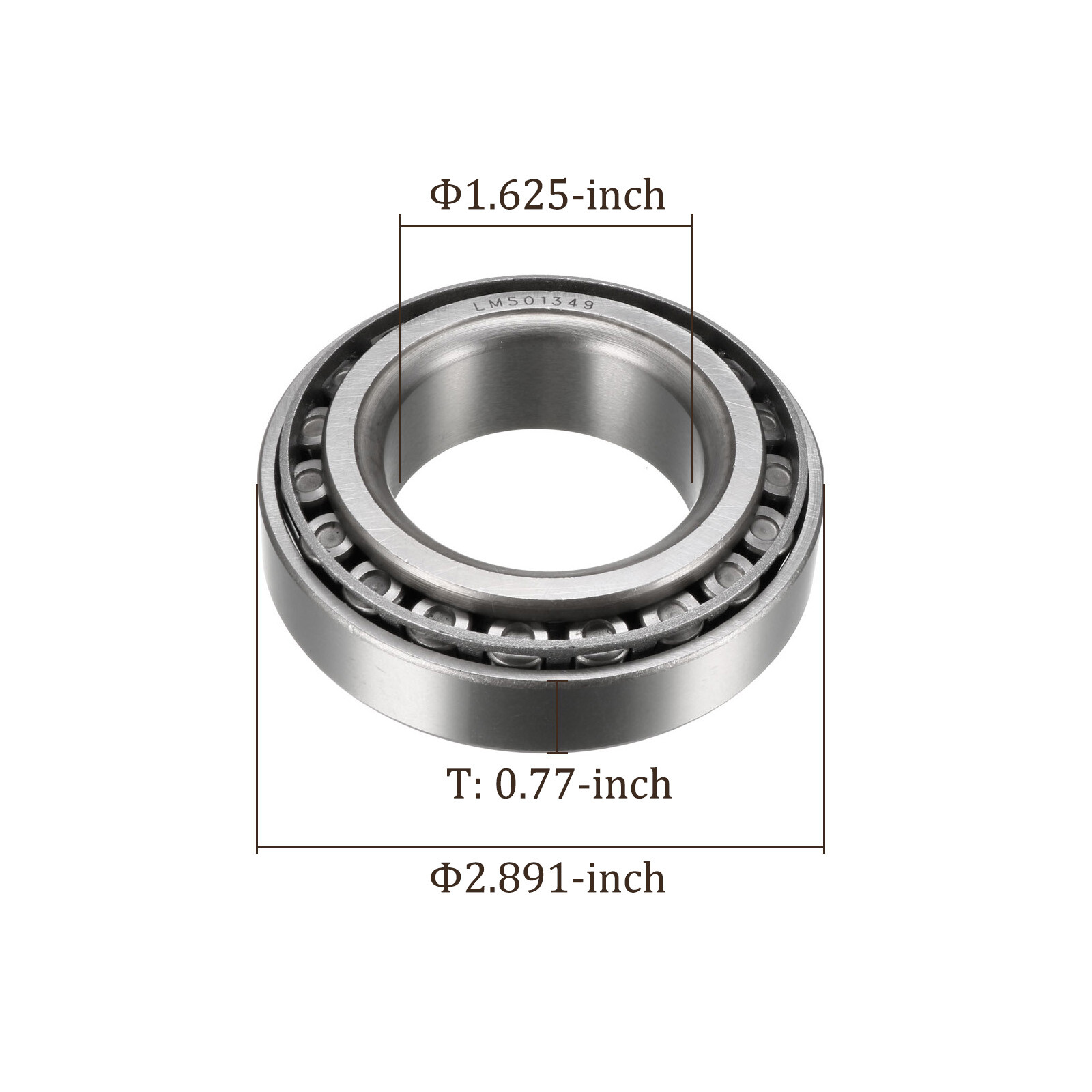 2pcs LM501349/LM501310 Tapered Roller Bearing 1.625″x2.891″x0.77″ Bearing