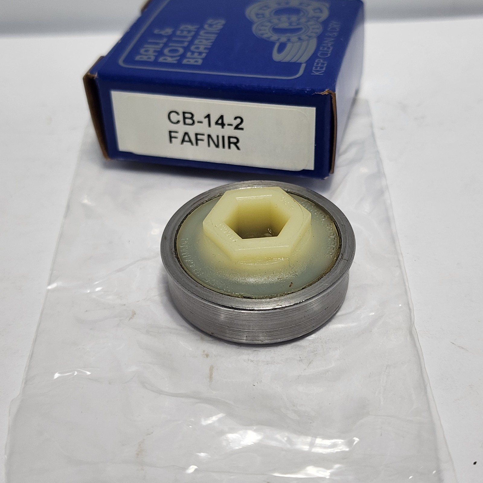 1pc) FAFNIR CB-14-2 / CB14-2 Roller Steel Ball Bearing Hex, 0.4660 in Shaft