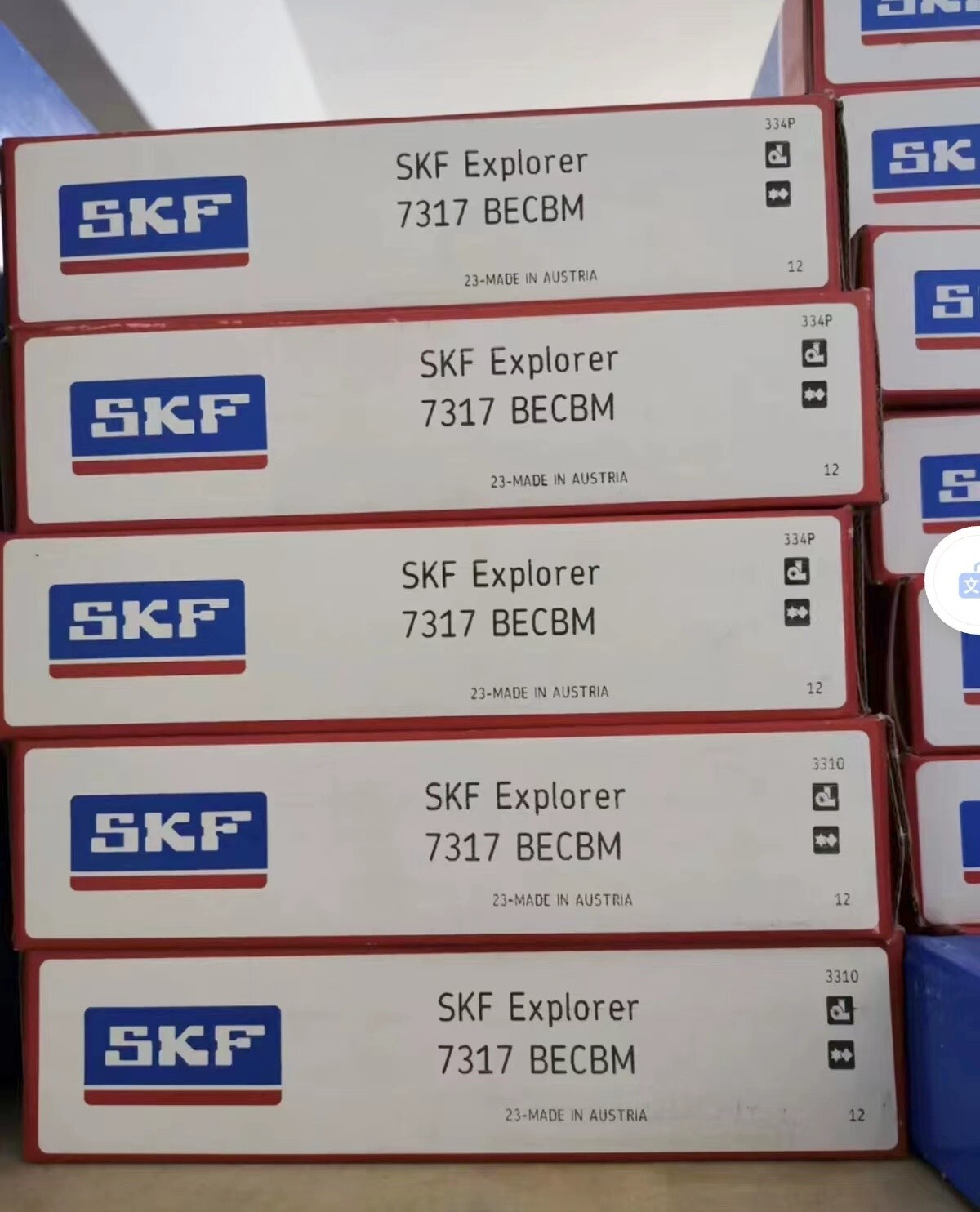 1PC SKF 7317 BECBM single row angular contact ball bearing