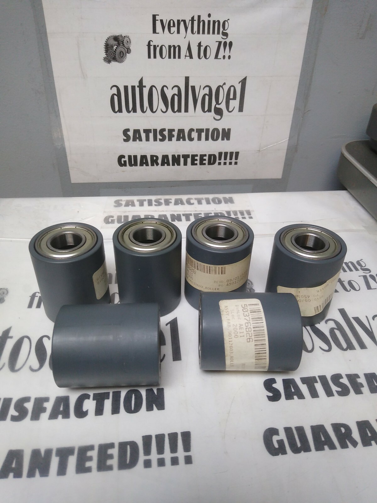 FAB ROLLER,90112603,20MM BORE 1-7/8 IN OD 2-3/8 IN LENGTH LOT OF 6 NOS