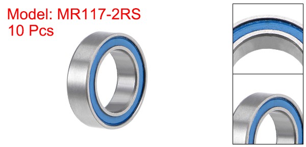 MR117-2RS Ball Bearings 7mmx11mmx3mm Double Sealed Chrome Steel Z2 ABEC1 10pcs