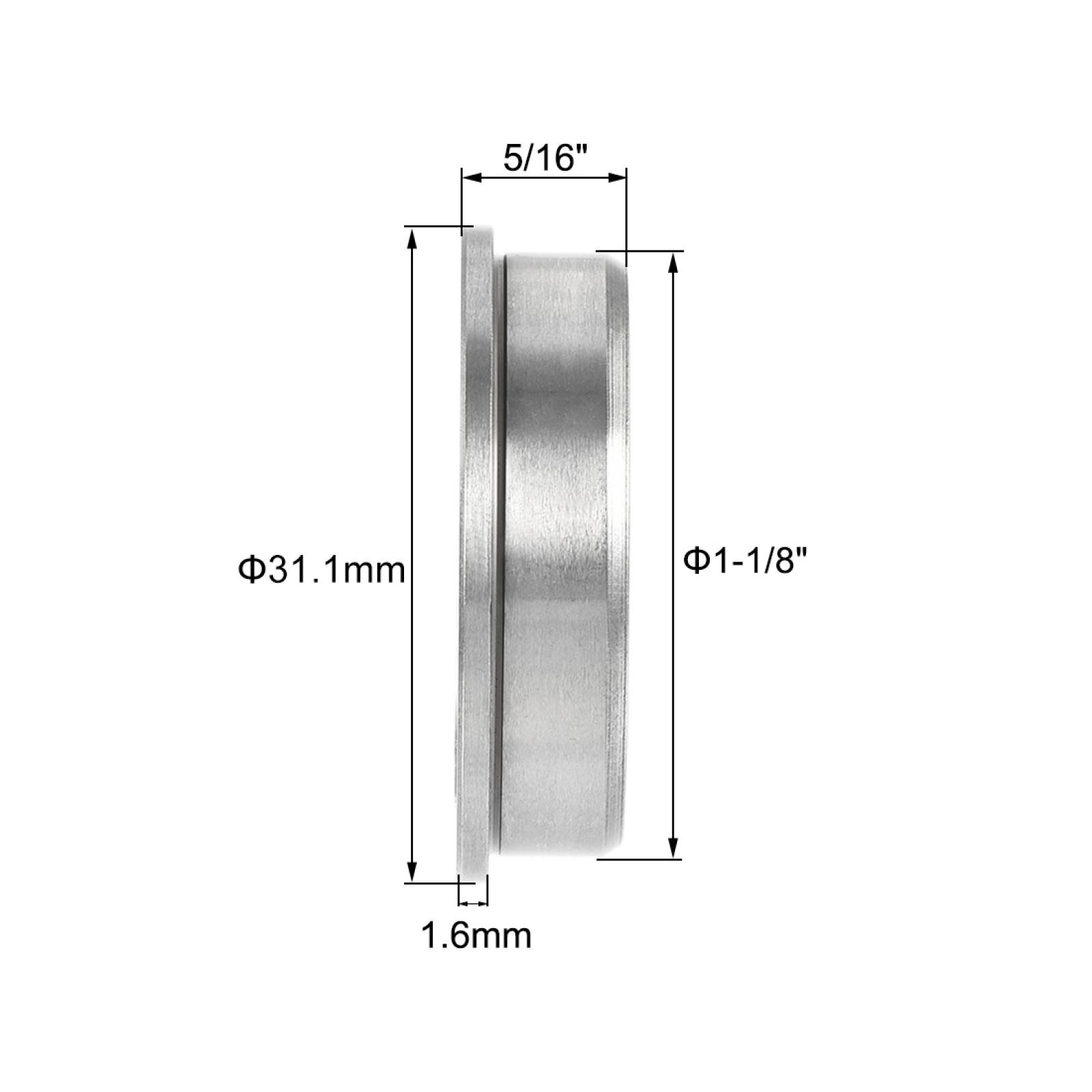 4pcs Double Sealed GCr15 FR8-2RS Flange Ball Bearing 1/2″x1-1/8″x5/16″