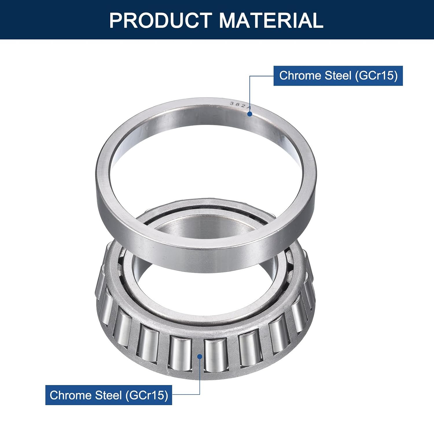 2 Pack 387A/382A Tapered Roller Bearing Cone and Cup Set, 2.25″ Bore 3.8125″ OD