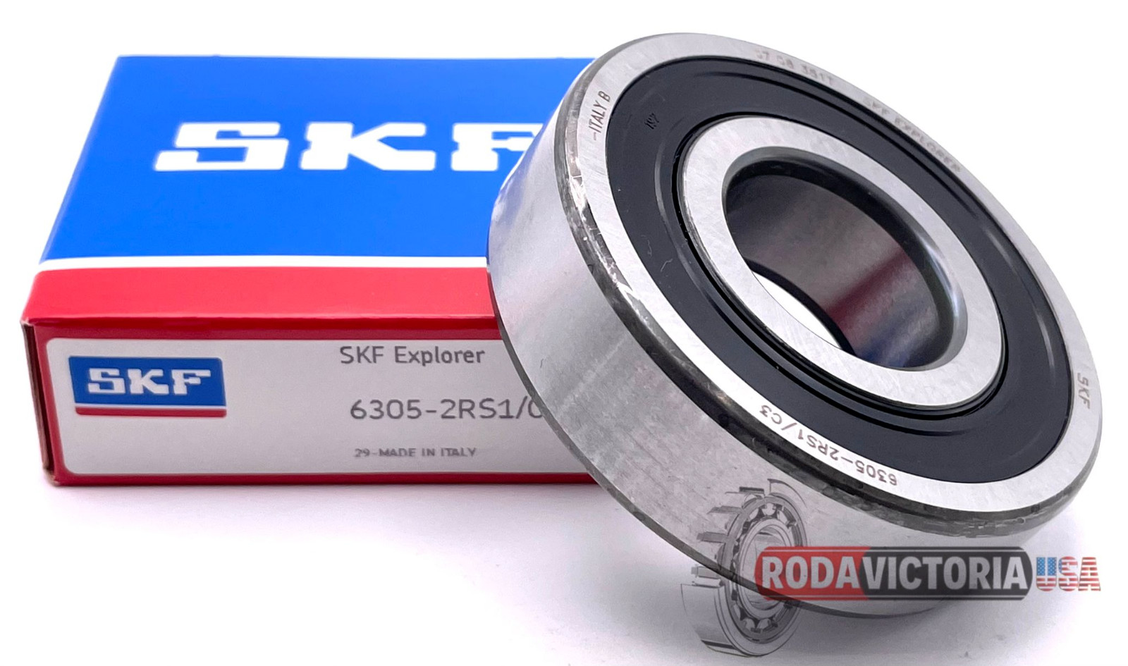 SKF 6305 2RS DEEP GROOVE BALL BEARING, RUBBER SEALED 25x62x17 mm