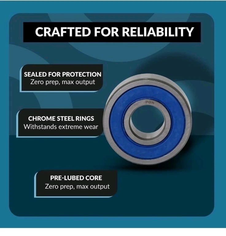 (10) 6004-2RS Premium Rubber Seal Ball Bearing C3 EMQ, 20x42x12, 6004 2RS 6004rs