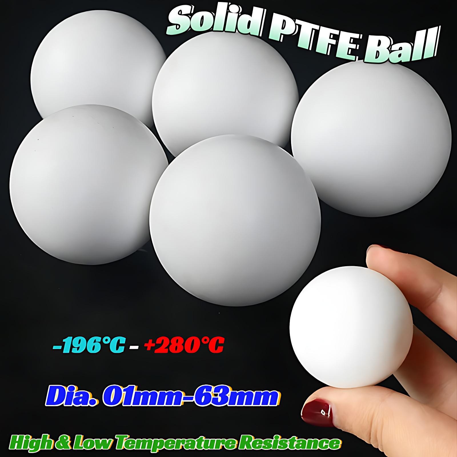 White Solid PTFE Ball Plastic Balls Diaphragm Pump Sealing Ball Dia. Ø1mm-63mm