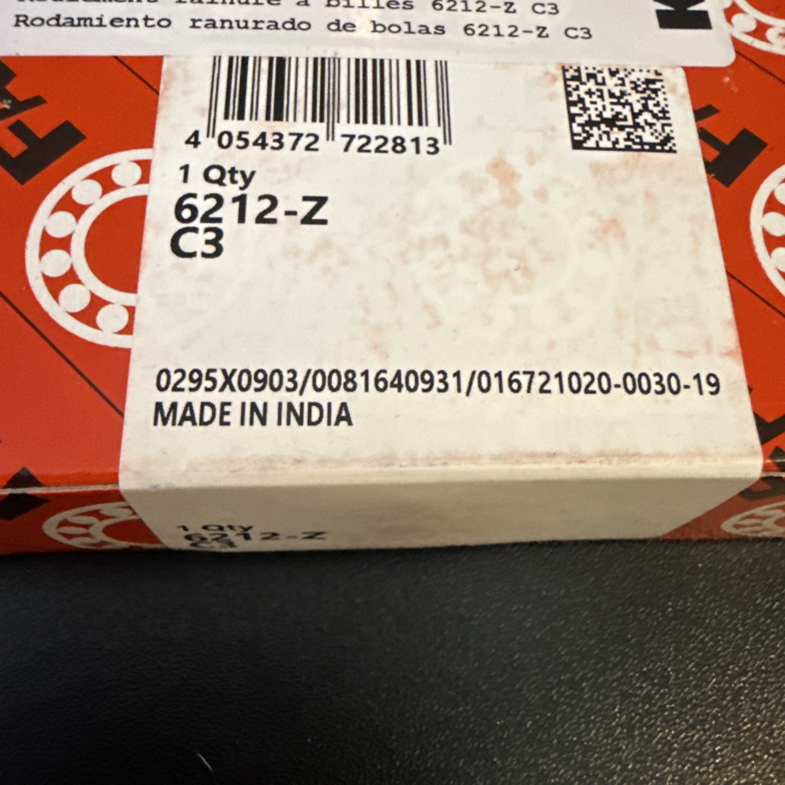 1PC NEW FAG 6212Z C3 self-aligning roller bearing sealed box Kaeser