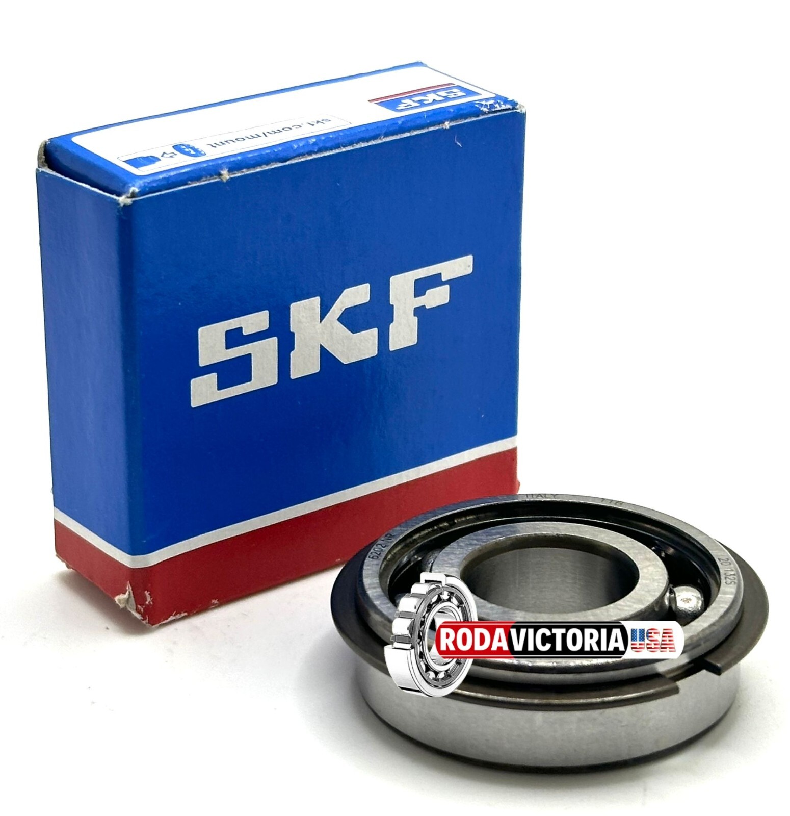 SKF 6202 NR BALL BEARING, OPEN TYPE, NO SEALS + SNAP RING 15x35x11
