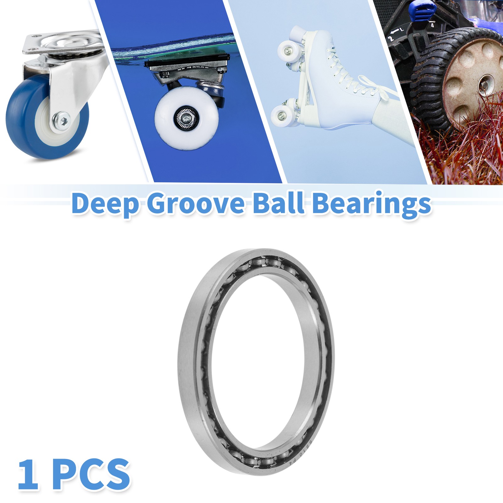 6810 Deep Groove Ball Bearings 50x65x7mm 1Pc Scooter Skateboard Wheel