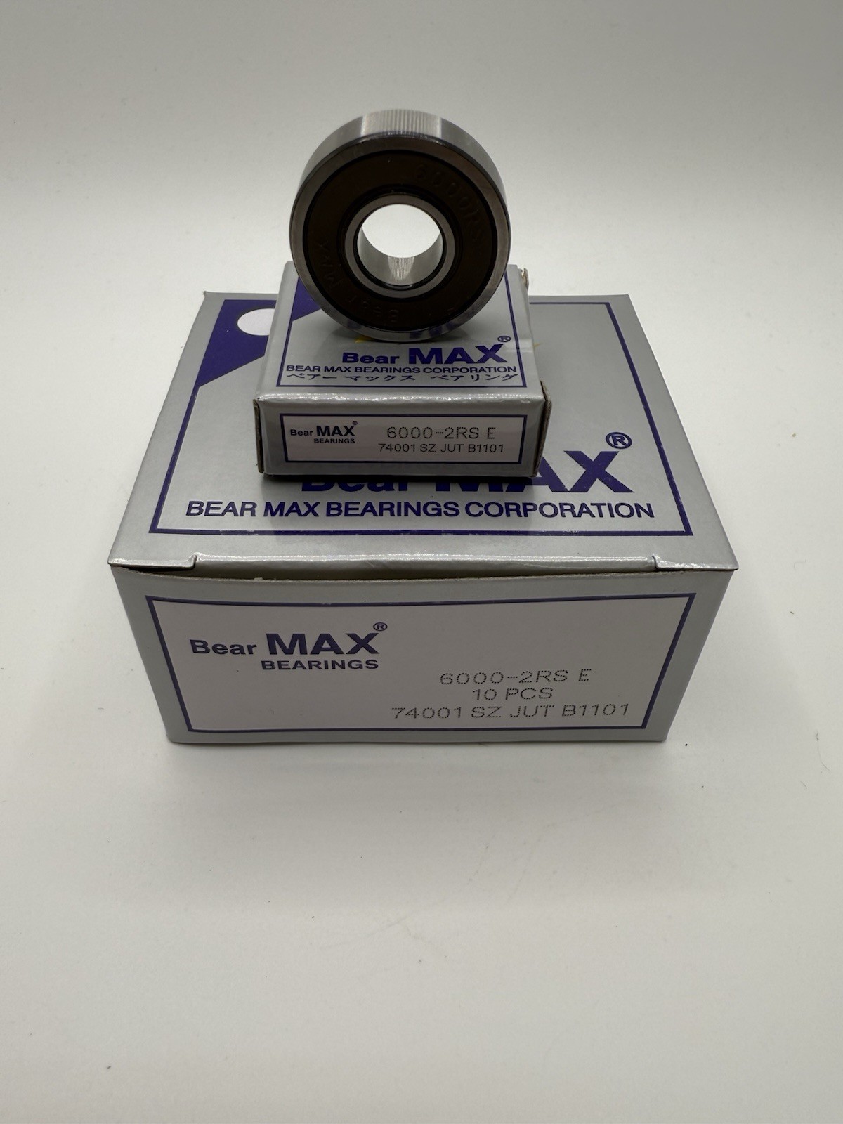 10 pcs BearMAX 6000-2RS C3 EMQ 10x26x8mm Rubber Seal DG Ball Bearings 60002RS